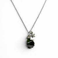Necklace - Peridot Raw Star Charm $40