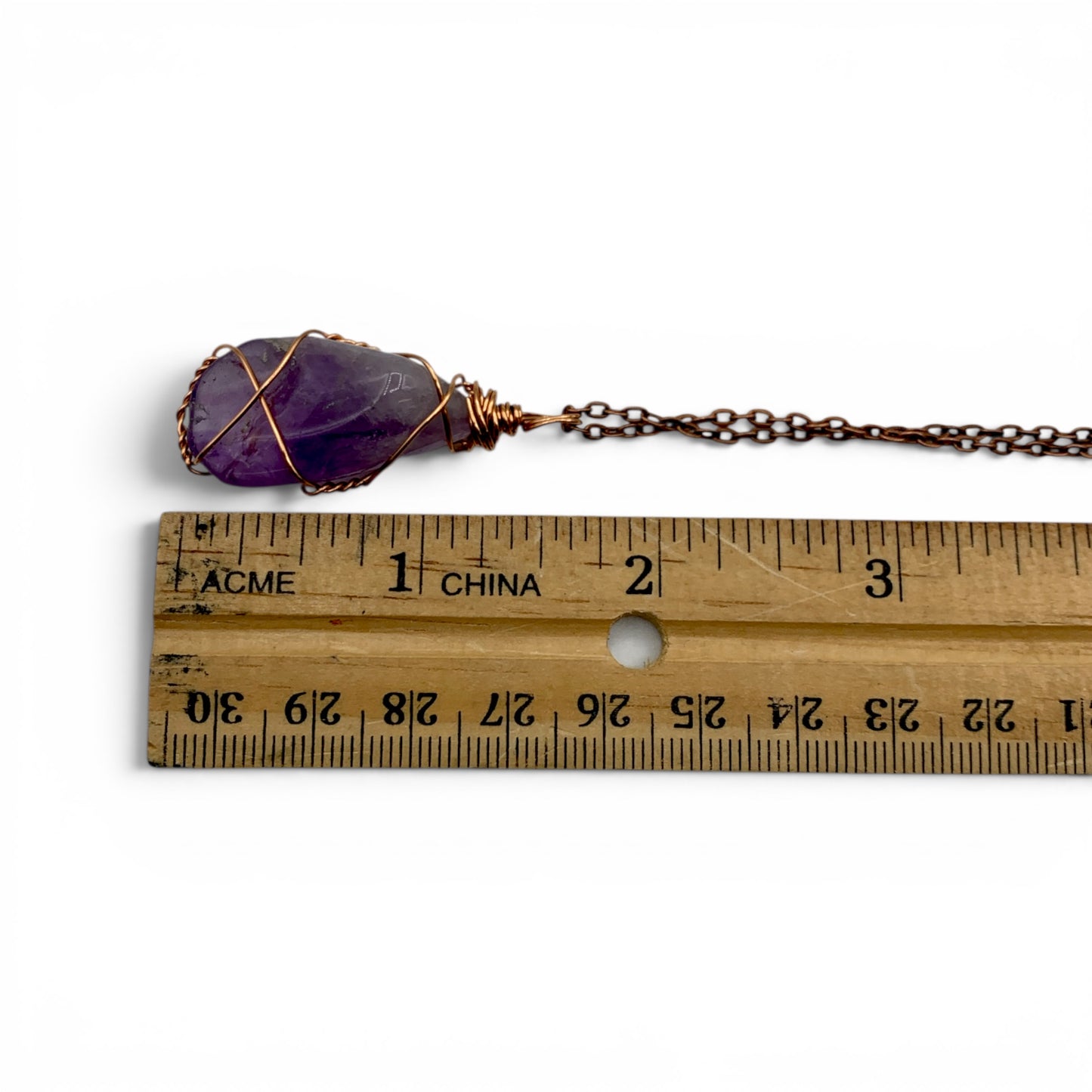 Necklace - Amethyst Copper $30