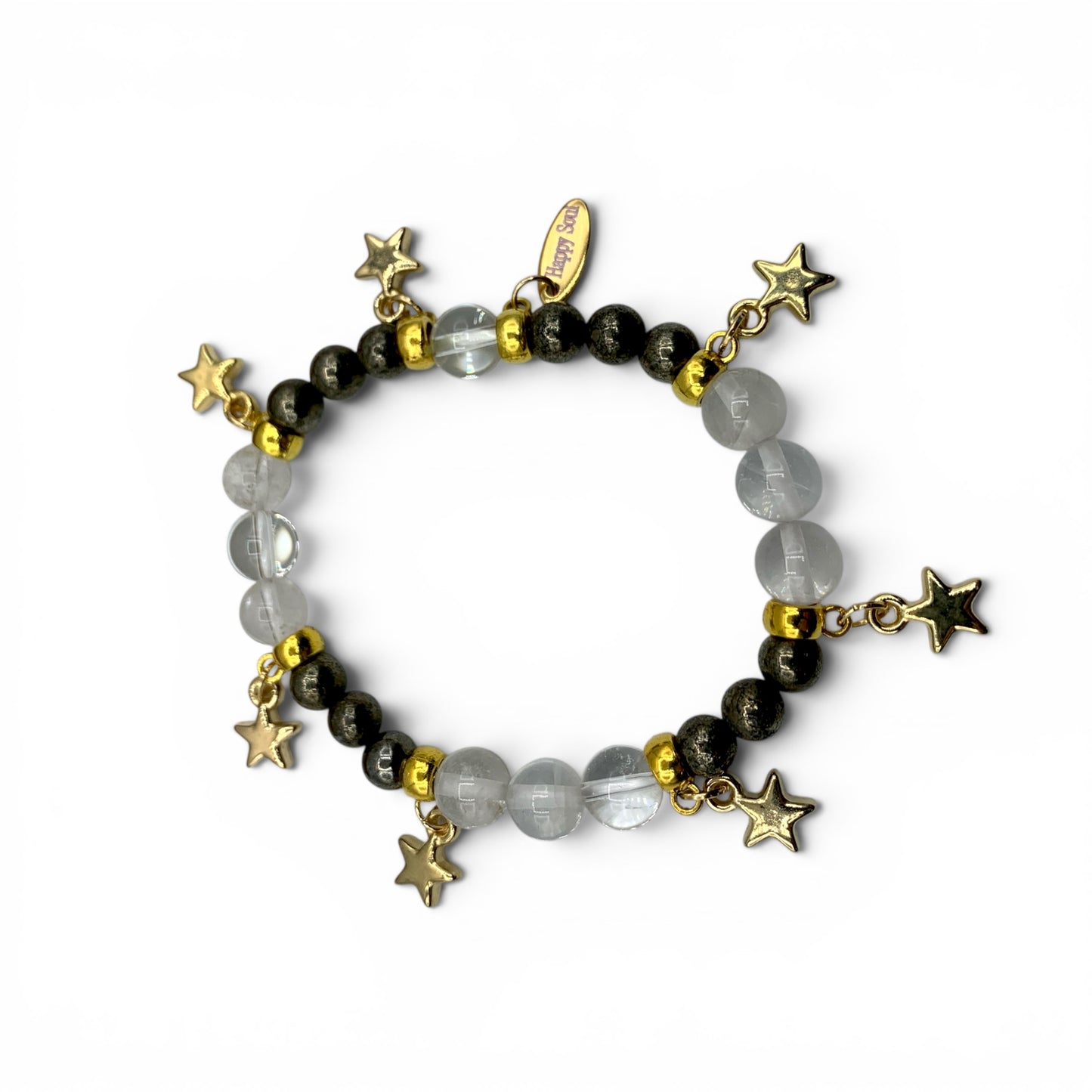 Bracelet - Pyrite, Clear Quartz & Charms