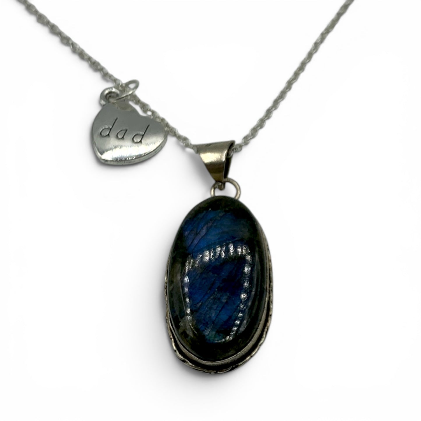 Necklace - Labradorite Dad Charm