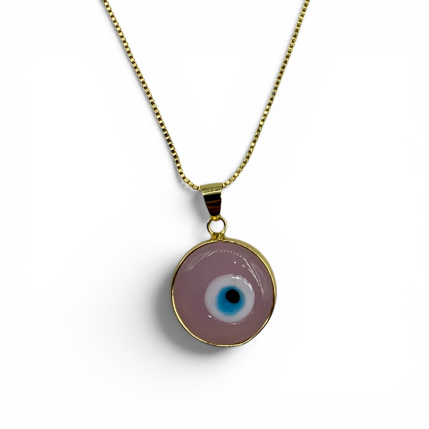Necklace - The Eye Pink $25
