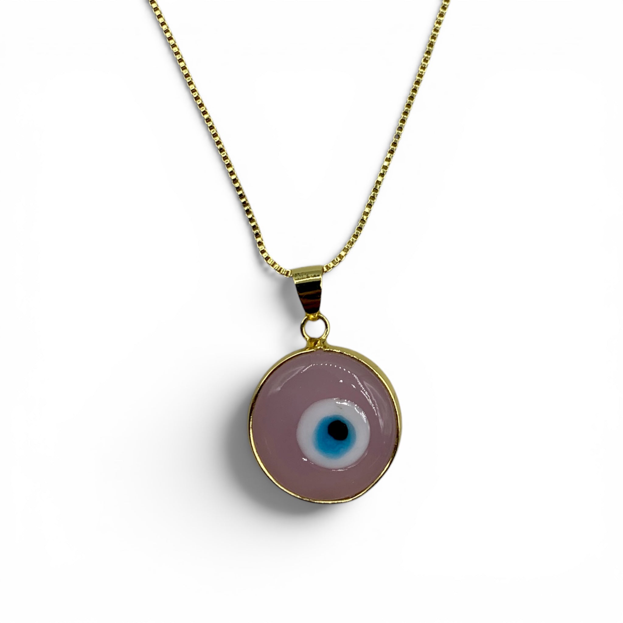 Necklace - The Eye Pink $25