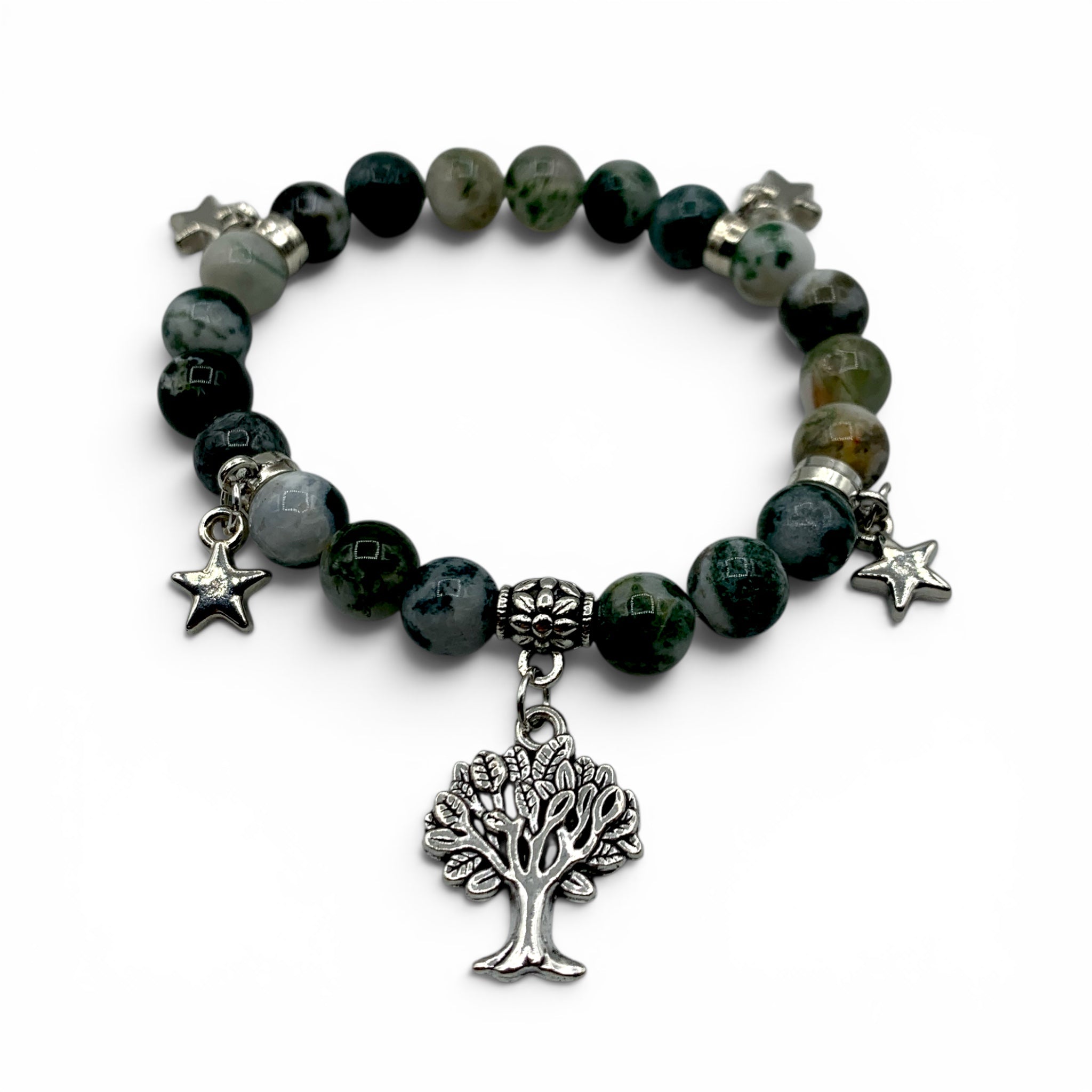 Bracelet - Agate Tree with Charms