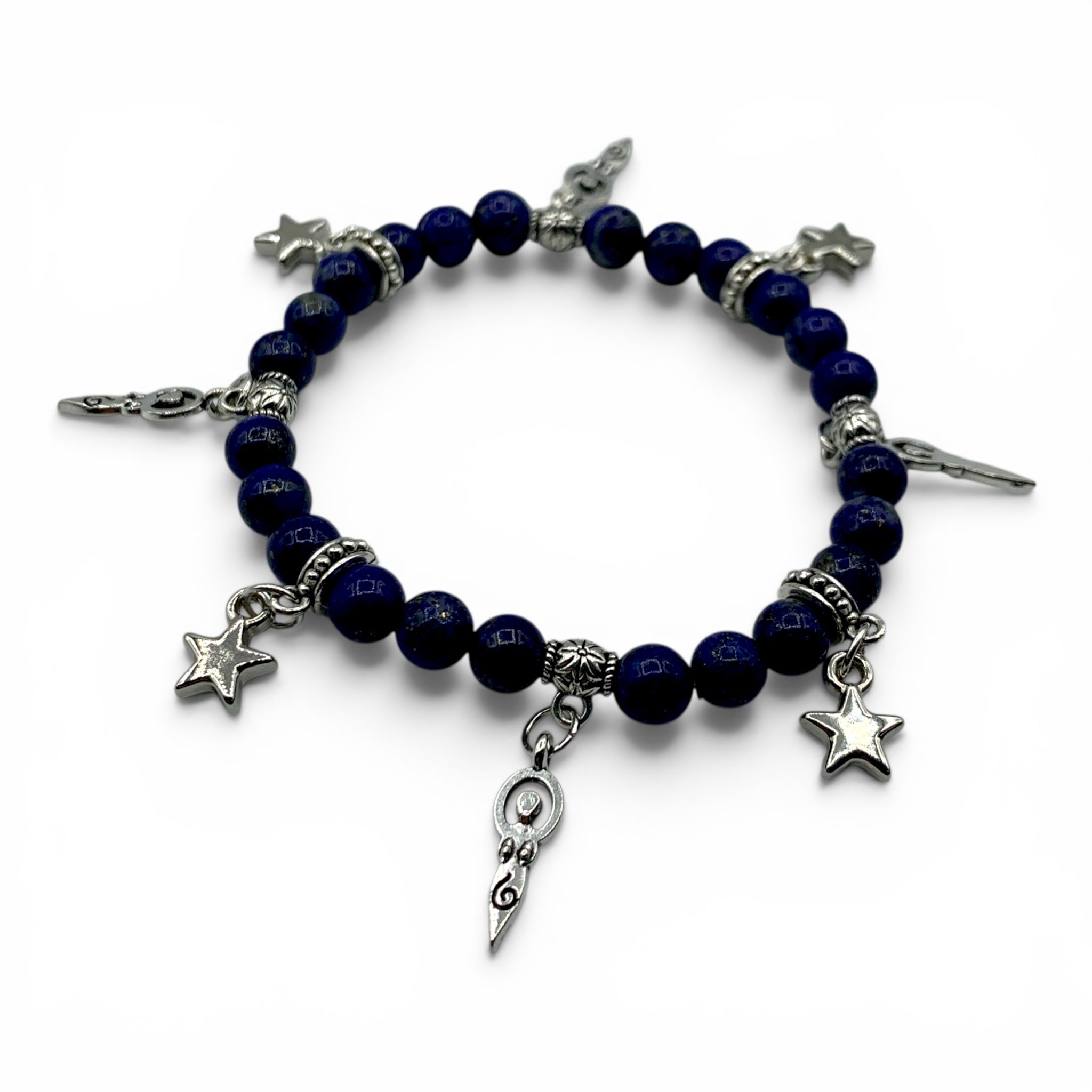 Bracelet - Lapis Lazuli Goddess Charms