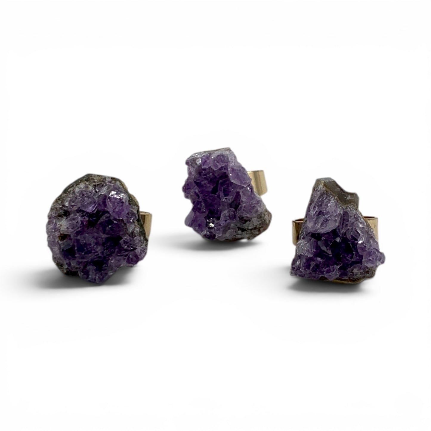 Ring - Adjustable Amethyst (gold band)