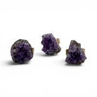 Ring - Adjustable Amethyst (gold band)