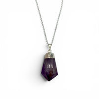 Necklace - Amethyst Faceted Teardrop $30