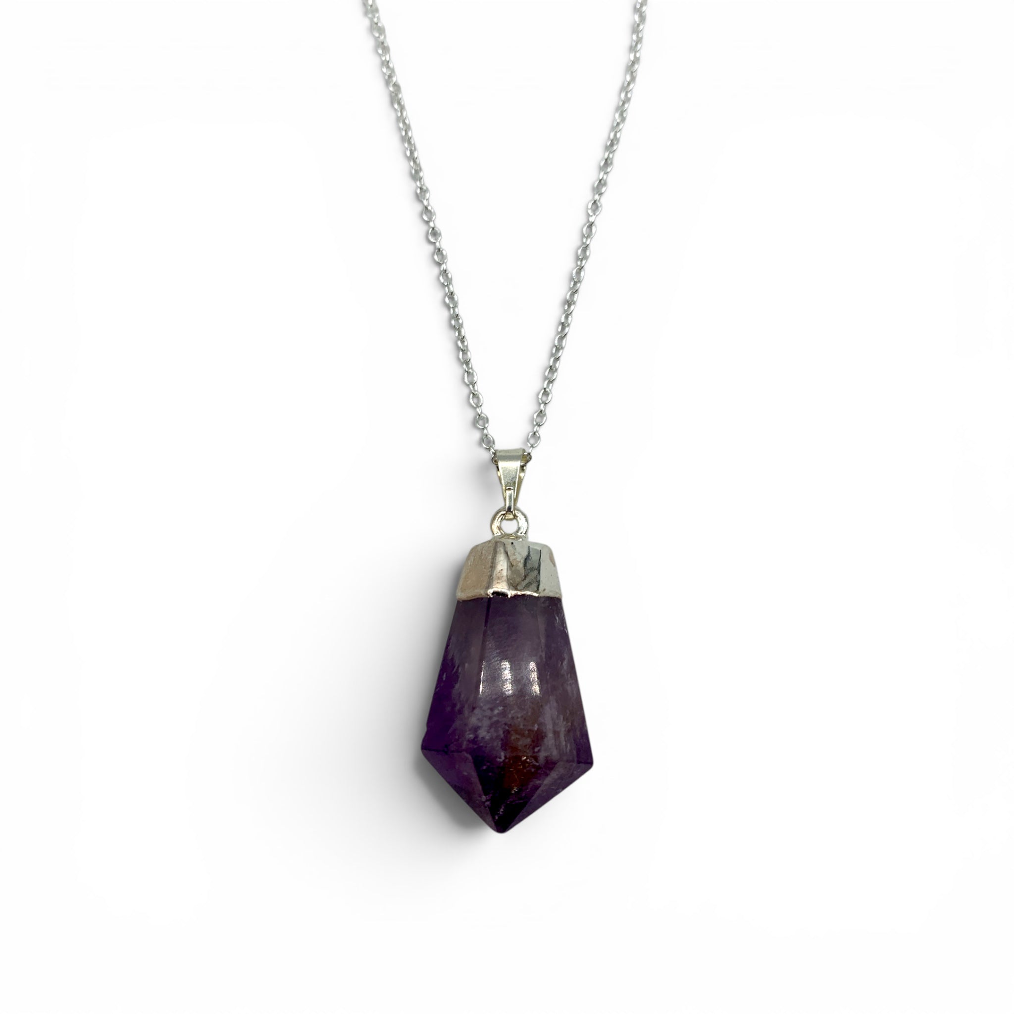 Necklace - Amethyst Faceted Teardrop $30