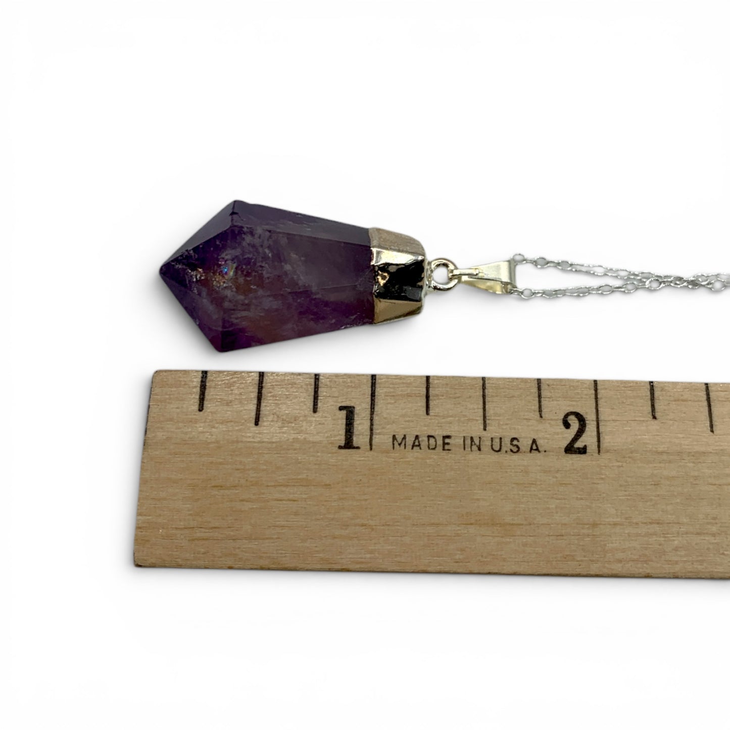 Necklace - Amethyst Faceted Teardrop $30