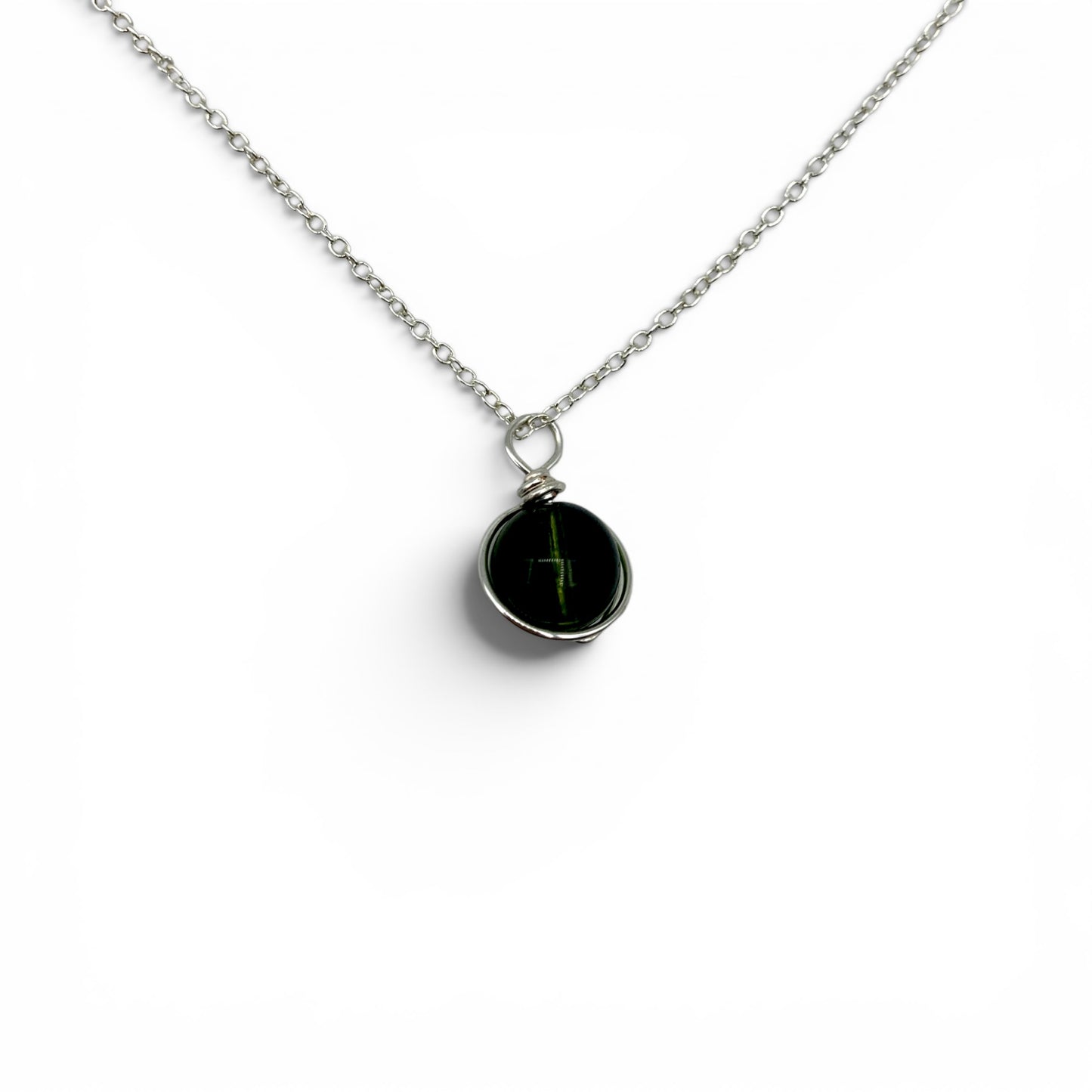 Necklace - Moldavite - Celestial Sphere Ornate