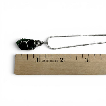 Necklace - Moldavite "Inward Spiral" $500