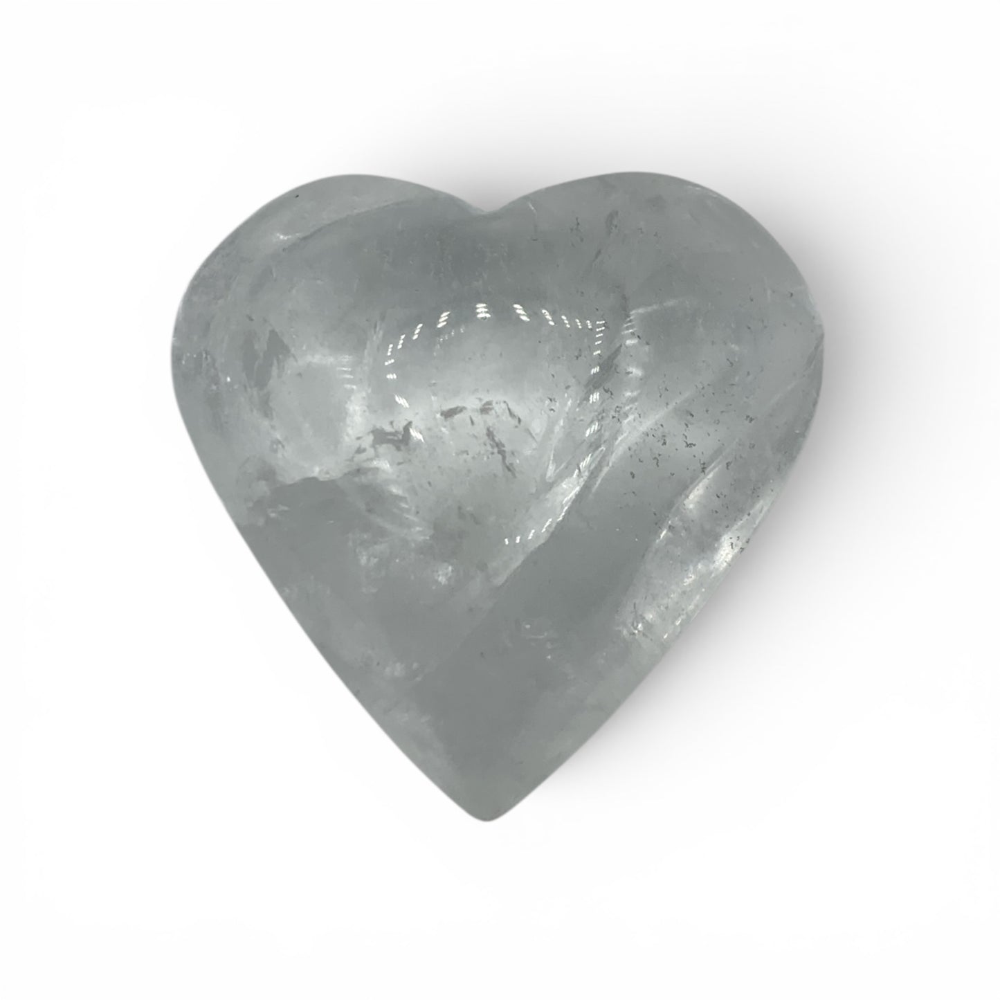 Clear Quartz Heart Puffy $55