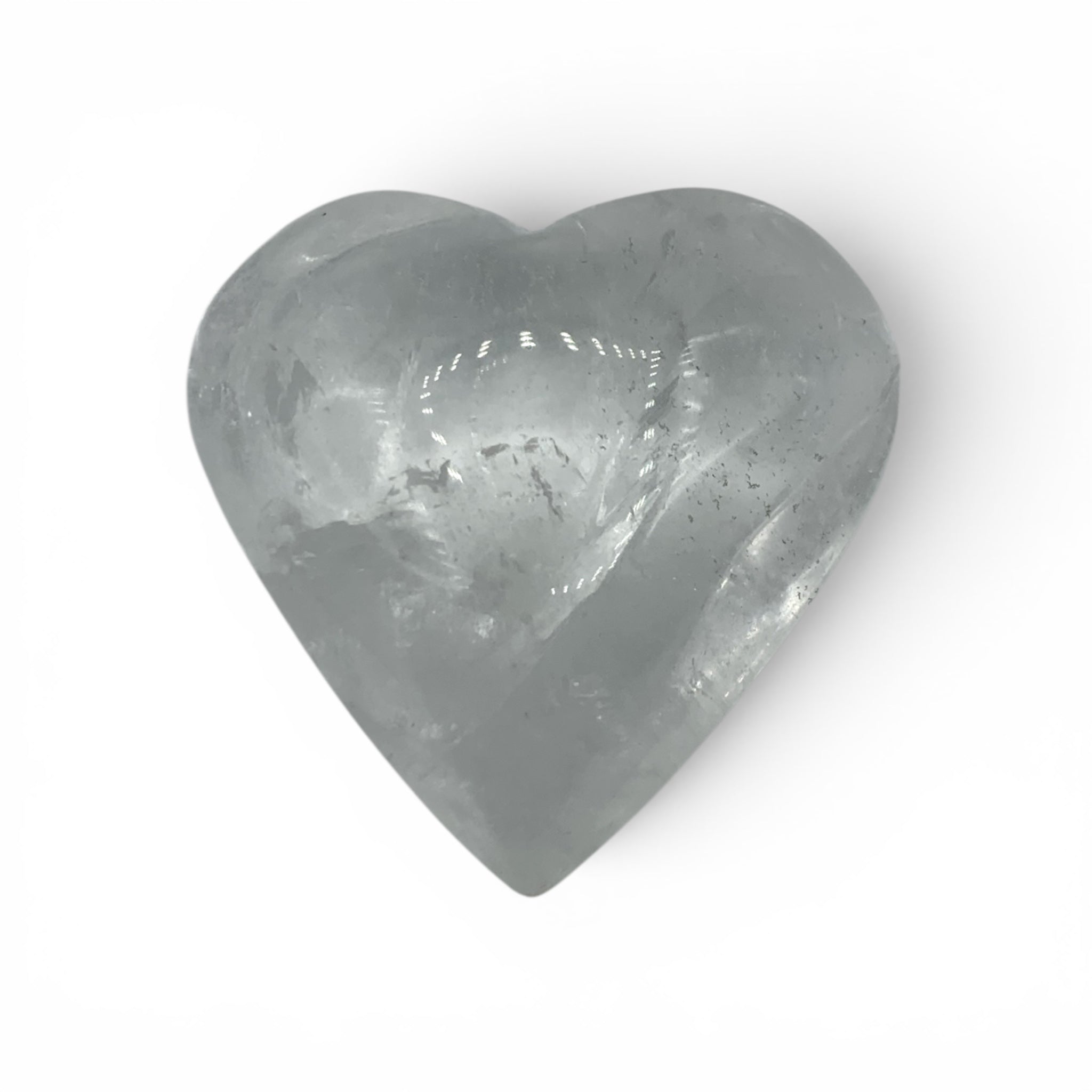 Clear Quartz Heart Puffy $55