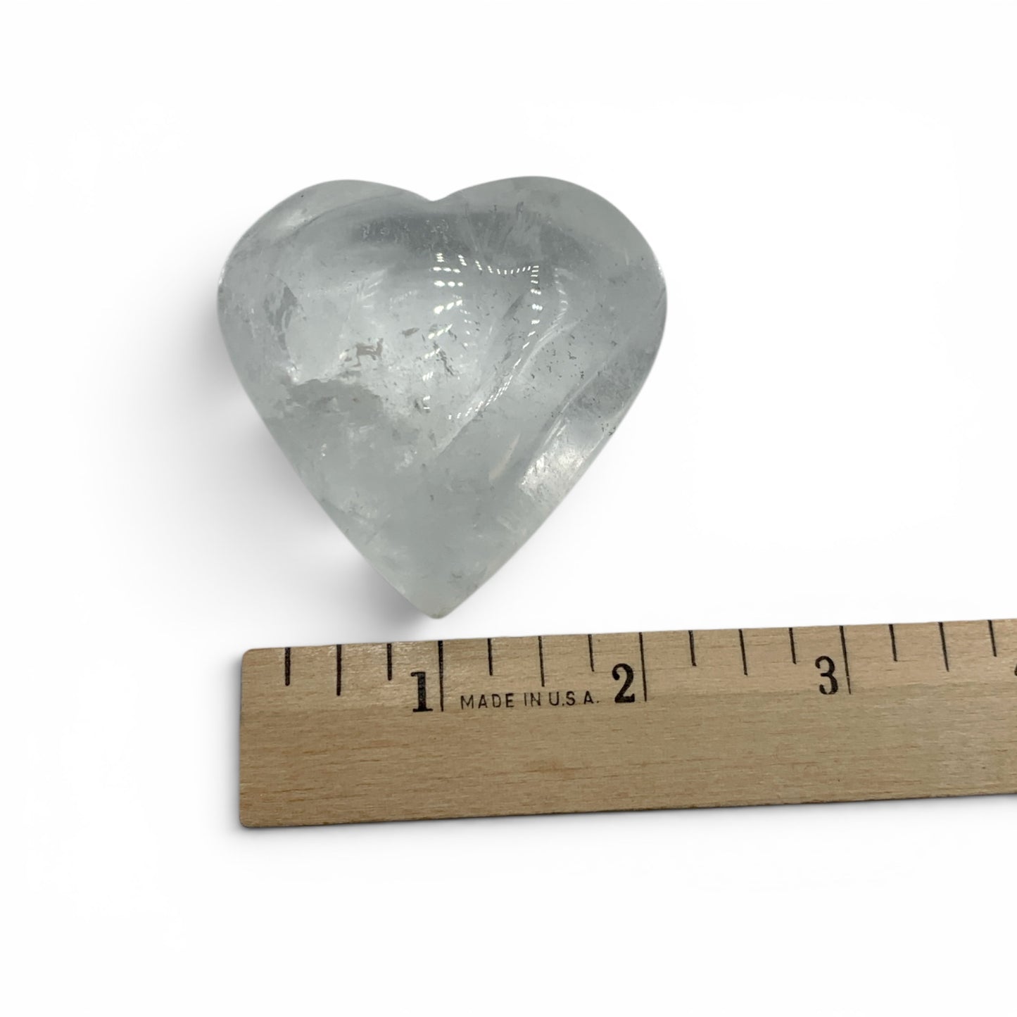 Clear Quartz Heart Puffy $55