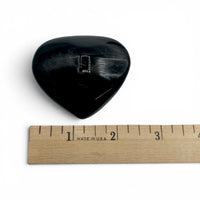 Obsidian - Silver Sheen Heart $40