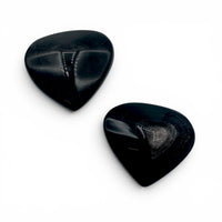 Obsidian - Silver Sheen Heart $30
