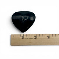 Obsidian - Silver Sheen Heart $30