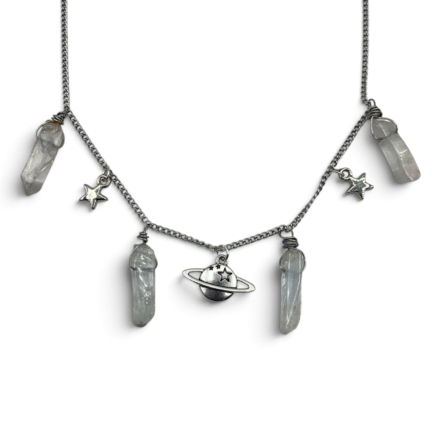 Necklace - Angel Aura Quartz Space Charms $80