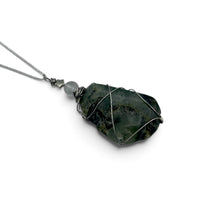 Necklace - Prehnite & Clear Quartz $45