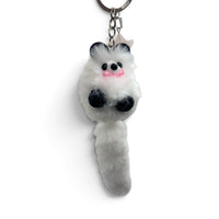 Crystal White Fuzzies - A Charm for Your Bag