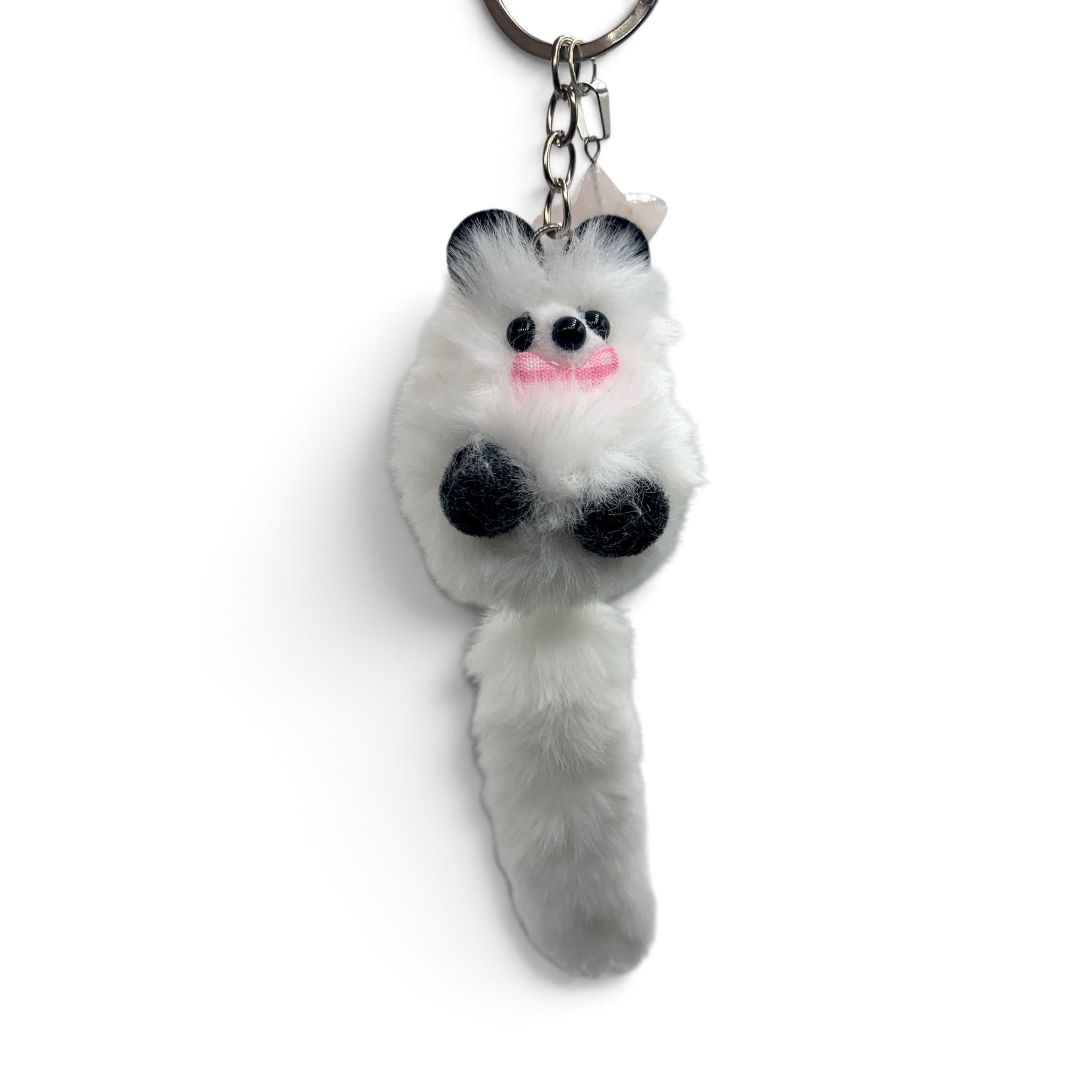 Crystal White Fuzzies - A Charm for Your Bag