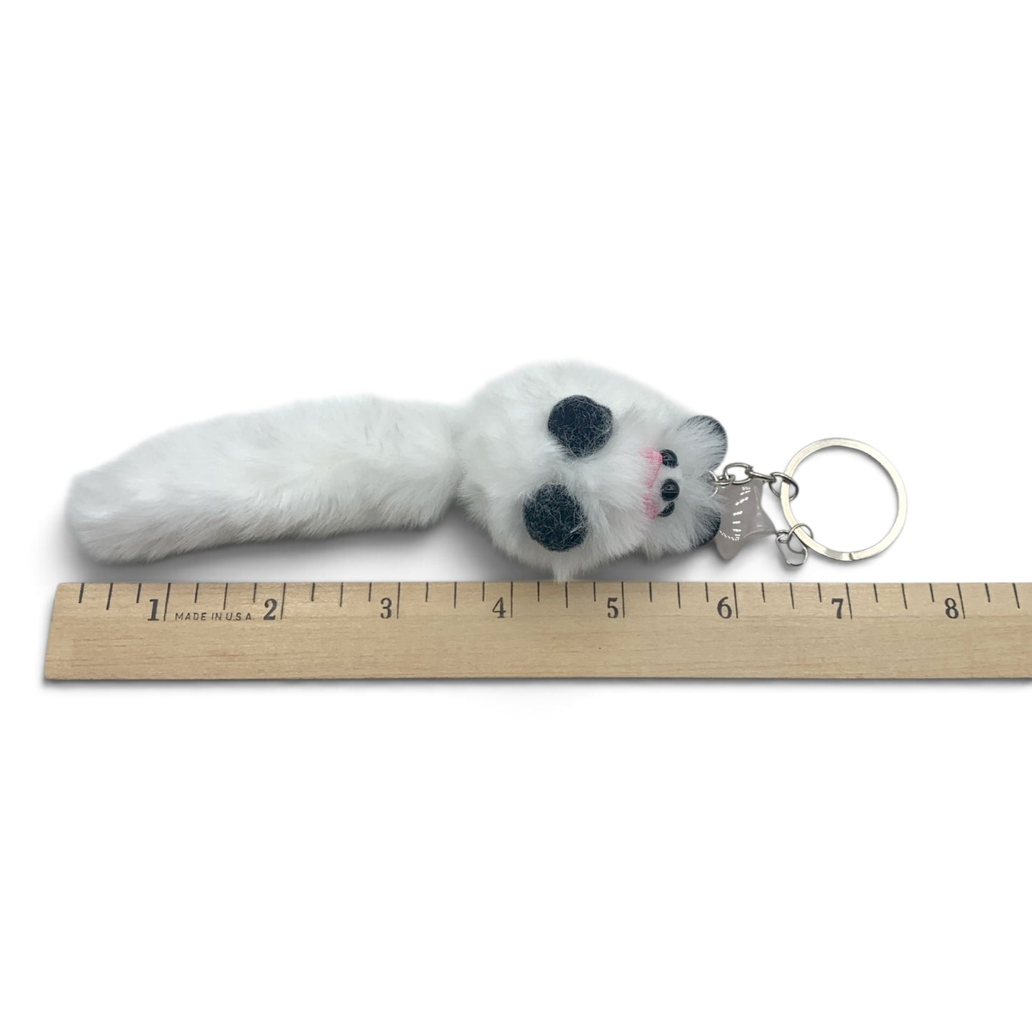 Crystal White Fuzzies - A Charm for Your Bag