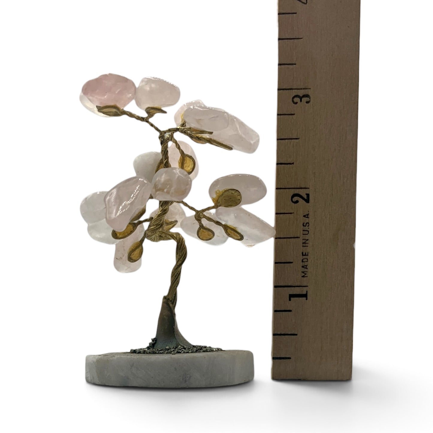 Gemstone Tree - Rose Quartz with Pyrite $30