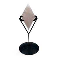 Rose Quartz Diamond on Zodiac Stand