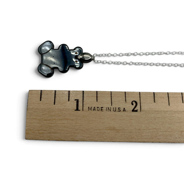Necklace - Hematite Teddy Bear $25