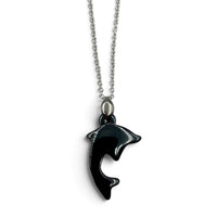 Necklace - Hematite Dolphin $20