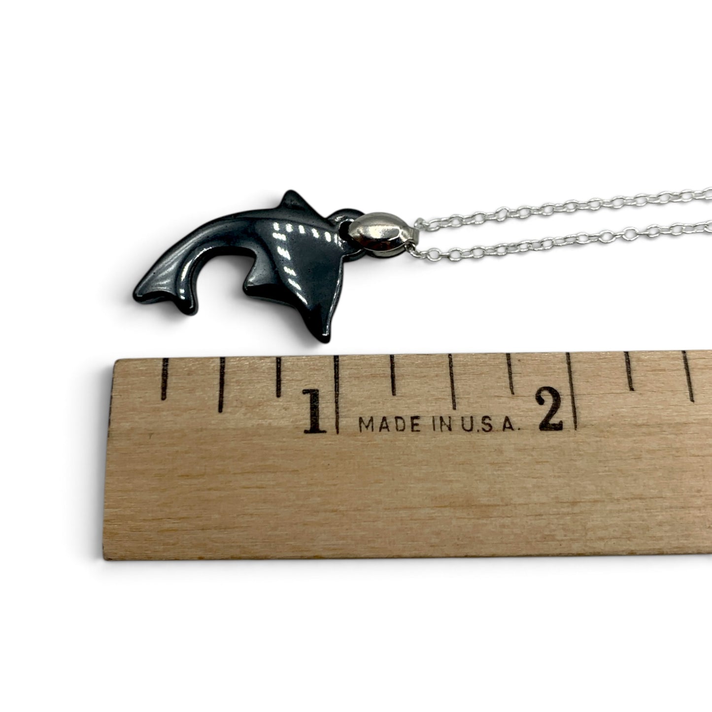 Necklace - Hematite Dolphin $20