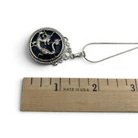 Necklace - Lapis Lazuli Dragon Medallion $40