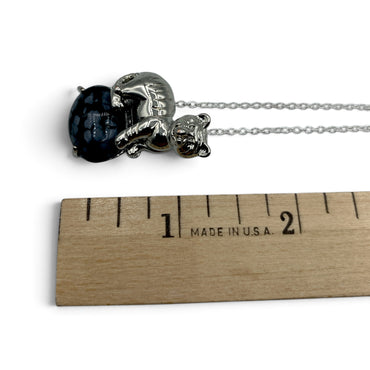 Necklace - Obsidian Snowflake Tiger $35