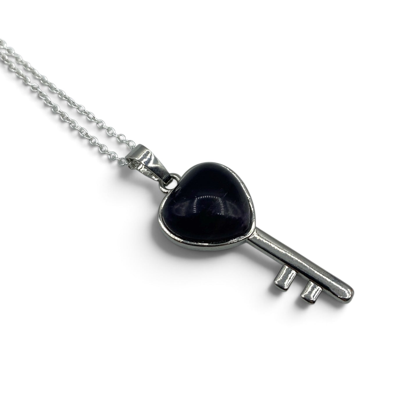 Necklace - Amethyst Key $35