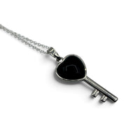 Necklace - Obsidian Key $35