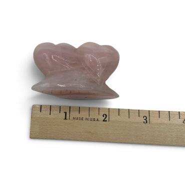 Rose Quartz Twin Heart Stand