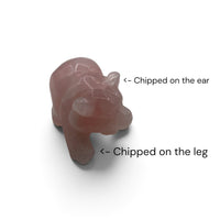Rose Quartz Bear CHIPPED SALE $30