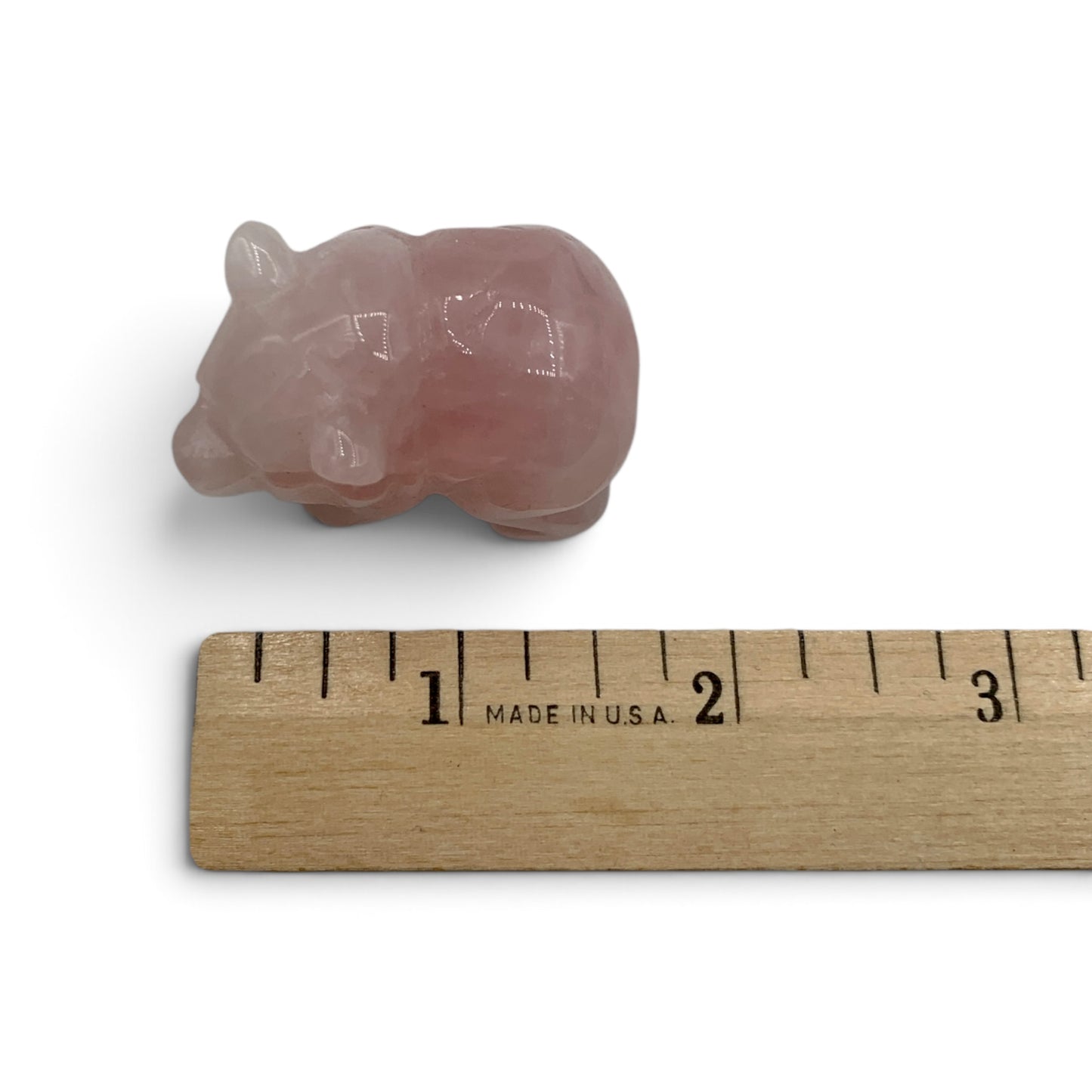 Rose Quartz Bear CHIPPED SALE $30