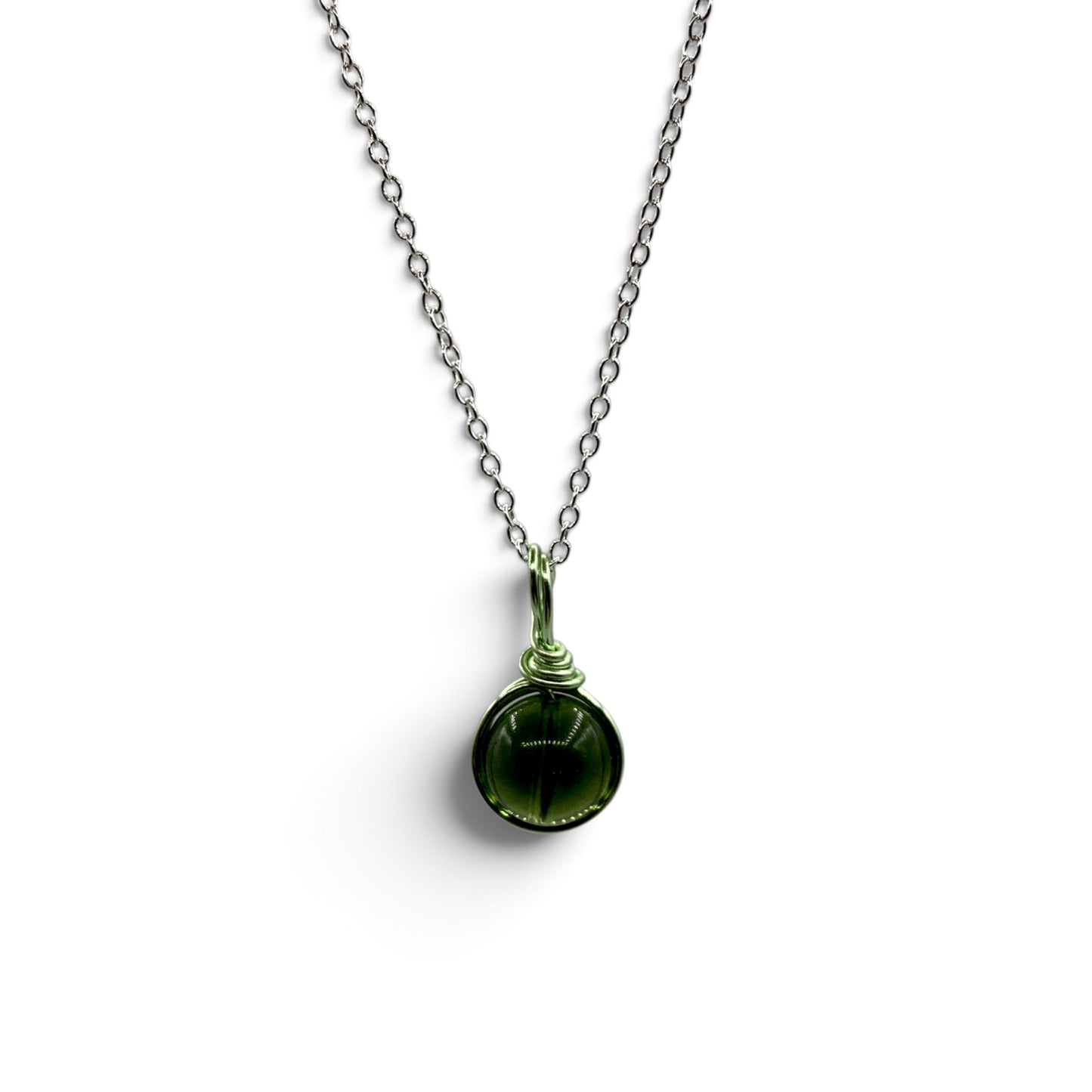 Necklace - Moldavite - Infinity Wrap
