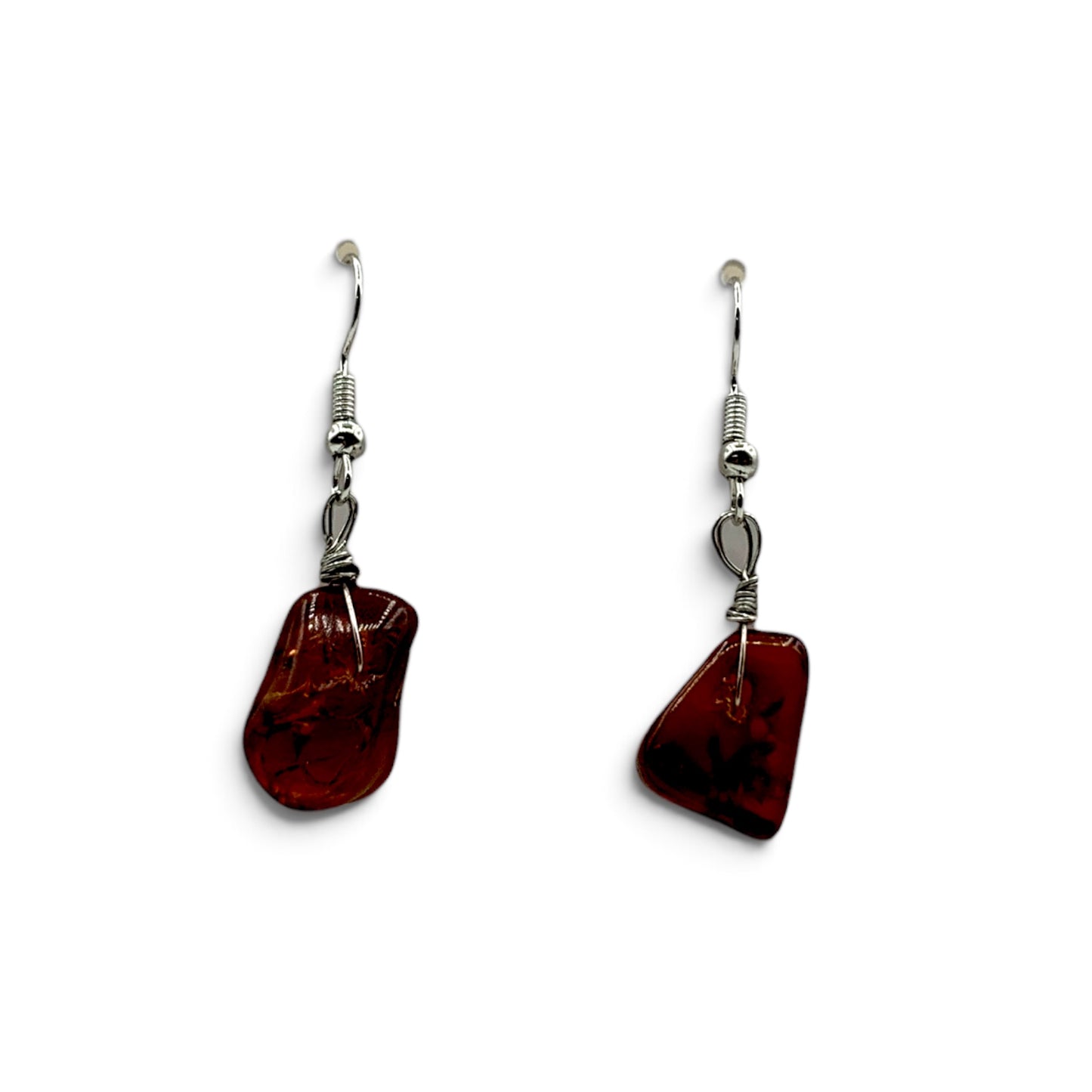 Earrings - Amber Tumbled $35