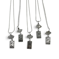 Necklace - Herkimer Diamond with Tarot Charm $60