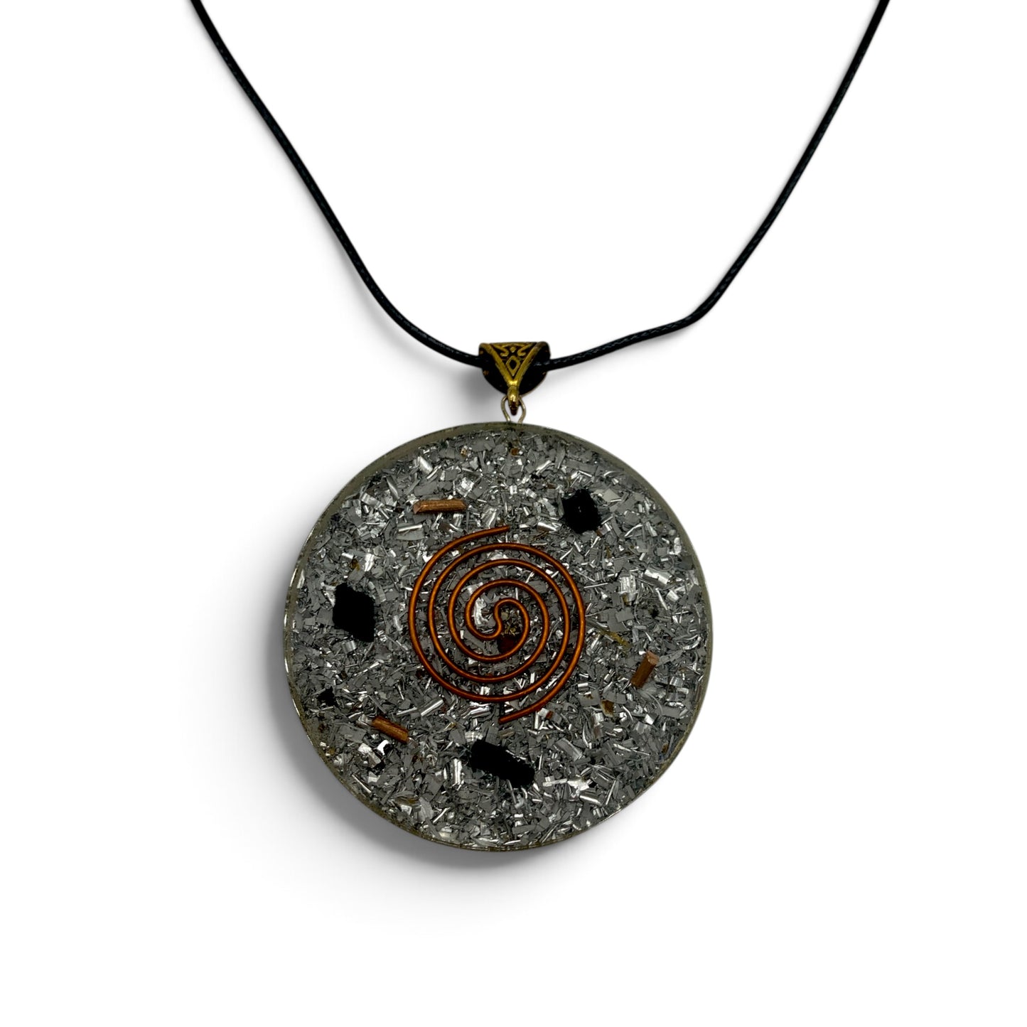 Orgonite Necklace - Metatron's Cube Chakras $35