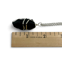 Necklace - Tourmaline Black Raw Wire Wrapped $30