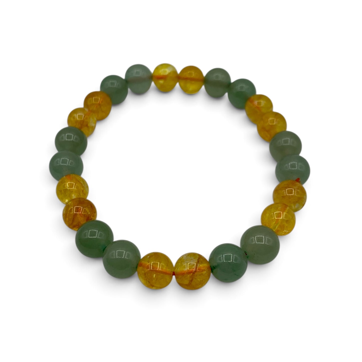 Bracelet - Citrine & Green Aventurine 8mm