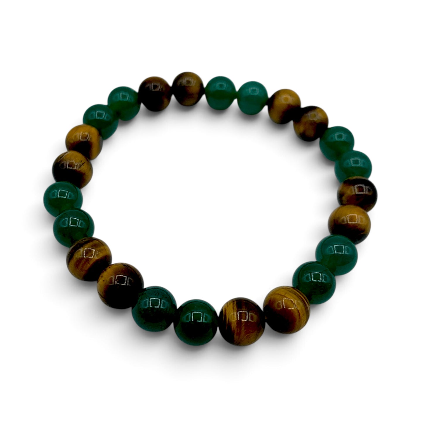 Bracelet - Tiger Eye & Green Aventurine 8 mm