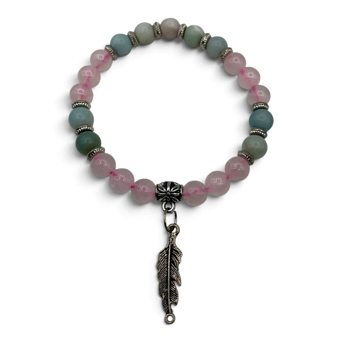 Bracelet - Rose Quartz & Amazonite 8mm