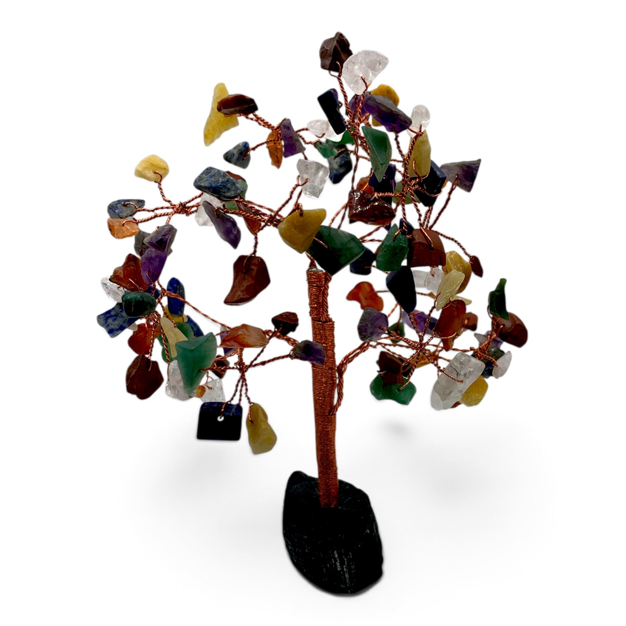 Gemstone Tree - Seven Chakra Black Tourmaline Base  $45