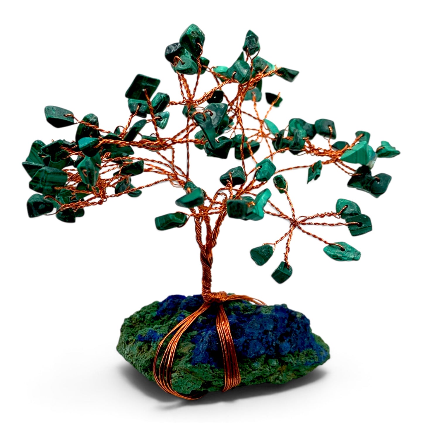 Gemstone Tree - Malachite with Azurite Base  $120