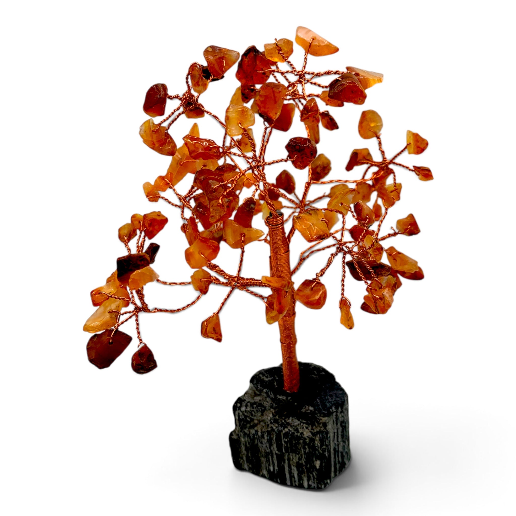 Gemstone Tree - Carnelian with Black Tourmaline Base  $45