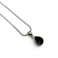 Necklace - Moldavite Faceted Teardrop $250